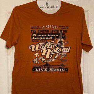 Willie Nelson original Franks Bros' print Tee Shirt.